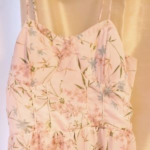 Pink Floral skater dress
